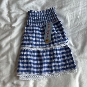 Cat & Jack Blue Gingham Skirt